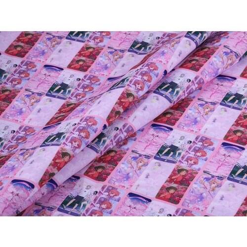 50*140Cm Cartoons Patroon Polyester Katoen Patchwor Gedrukt Voor Tissue Kids Home Textiel Voor Naaien Pop Jurk gordijn