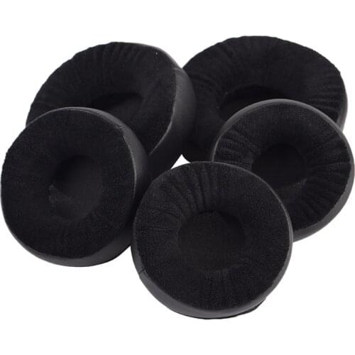 65-110mm Velour Leather Headphones Ear Pads Cushion Round Shape Thicken Headsets Cover Pads