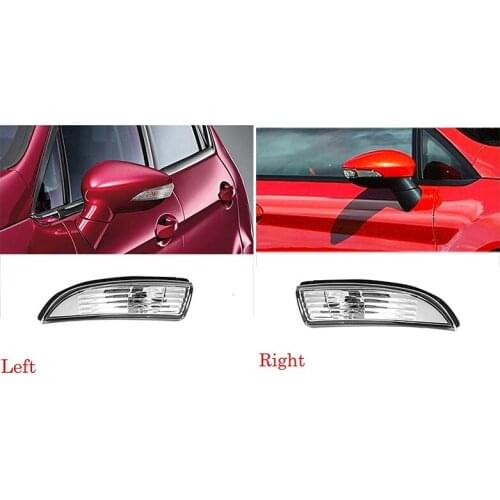 Car Mirror Turn Signal Lights Door Wing Mirror Indicator Cover Light Repeater Housing for Ford Fiesta Mk8 2008-2016 Without Bulb