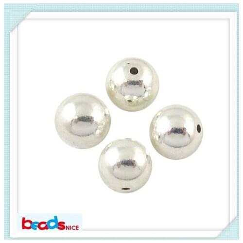 Beadsnice ID25605 pure silver jewelry of round beads of 925 silver beads wholesale