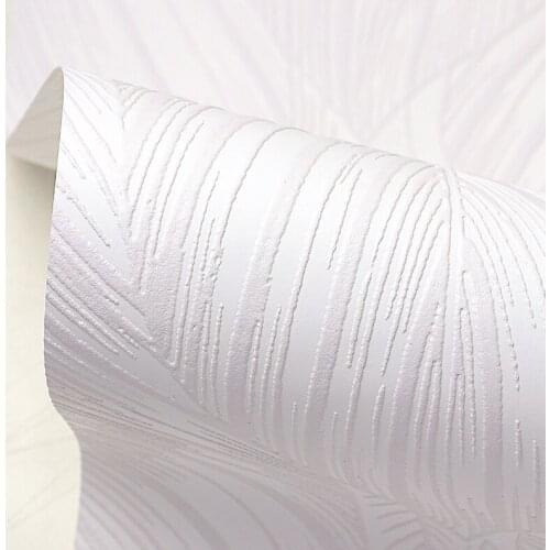 White Banana Leaf Nordic Wallpaper3d Modern Living Room Bedroom Background Wall Clothing Store Relief wallpaper Home Decor
