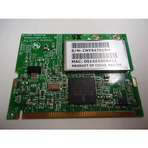 Wireless Adapter Card for Broadcom 4318 BCM94318 BG Wifi Wlan MINI PCI BCM4318 802.11b/g 54Mpbs Network for HP laptop