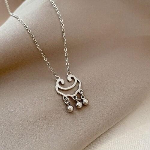 Safety Lock Bell Necklace New Women Luxury Small Design Feeling Ins Cold Collarbone Chain Necklace Gift
