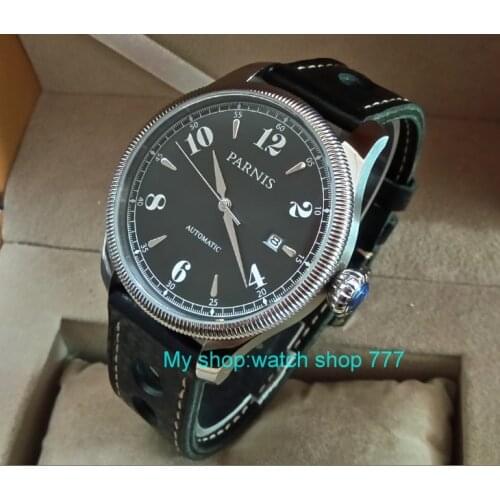 42mm Parnis Sapphire Crystal Japanese 21jewelry Automatic Self-Wind Movement Mechanical watches Mens watch p20-8