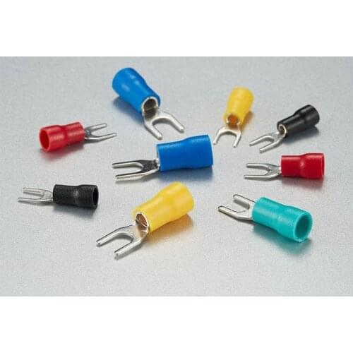 SV1.25-3/4/5/6 Furcate Terminal Cable Wire Connector Insulated Wiring Terminals electrical Lug crimp terminal 100PCS SV