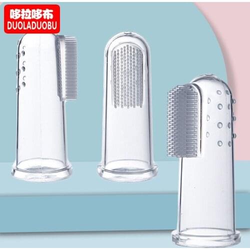 Baby Finger Toothbrush with Box Children Teeth Clear Massage Soft Silicone Infant Rubber Cleaning Brush Baby Dental Care Toothbr