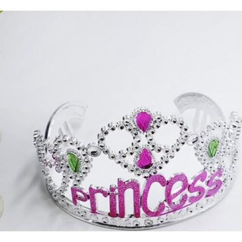 Children Girls Letter Birthday Princess Tiara Crown Headband Birthday Patry Headdress Headwear Dress Decoration Halloween