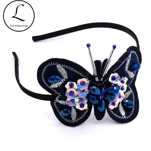 GZHilovingL Baby Girls Butterfly Hairbands Summer Kids Childs Carton Headbands Party Hair Accessories Photography School Gifts