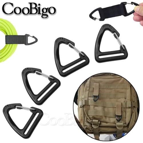 12pcs 1'' (25mm) Plastic Snap Hook Buckle Outdoor Climbing Carabiner Hanging Keychain Backpack Strap Webbing Bag Accessories