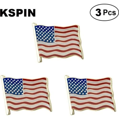 U.S.A Square Shape Lapel Pin Brooches Pins Flag badge Brooch Badges