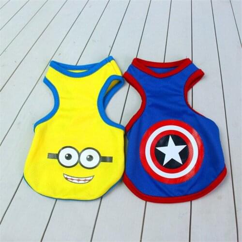 Summer Cotton Pet Vest Washable Dog Vest For Small Dogs Yellow Blue Colors Available S-XXL