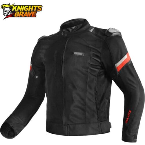 Summer Motorcycle Jacket Men Breathable Mesh Moto Jacket Motocross Off-Road Jacket Jaqueta Motociclista Protective Gear Black