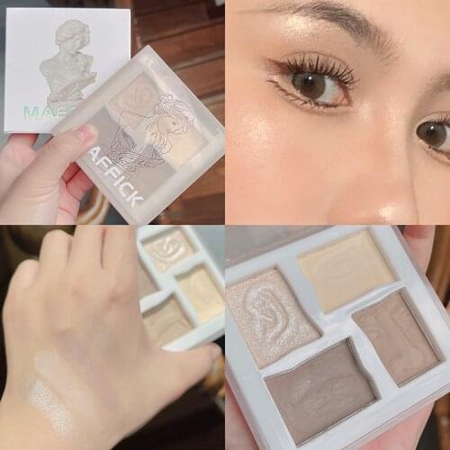 Maquillage Matte Highlighter Palette Face Glow Contour Shimmer Powder iluminador Makeup Highlight Bronzer Face Blush Cosmetic