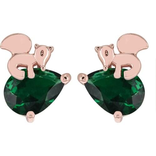Fashion Simple Cubic Zircon Stud Earrings For Women Animal Earrings Wedding Jewelry Cheap Earrings Brincos