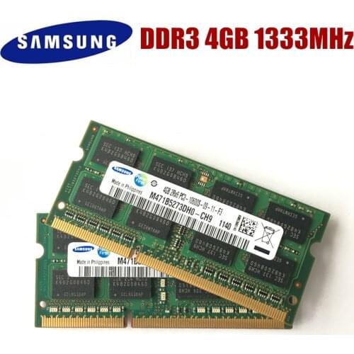 SAMSUNG 4GB 2RX8 PC3-10600S DDR3 1333Mhz 4gb Laptop Memory 4G PC3 10600S 1333MHZ Notebook Module SODIMM RAM