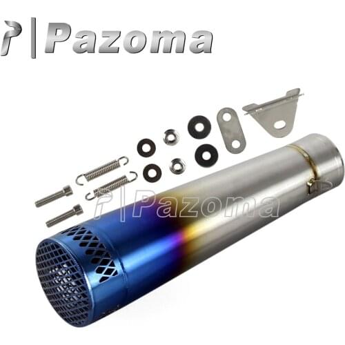 Moto Stainless Steel 38-51mm Modified Racing Mesh Exhaust Muffler Pipe Silencer for Honda Yamaha Suzuki Motorcycles