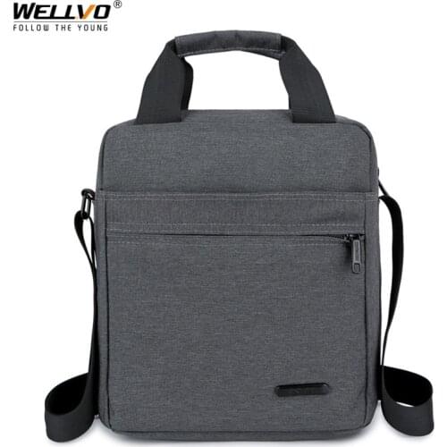 Men Gray Business Messenger Bag Male Crossbody Working Bag Waterproof Oxford Shoulder Handbag Mini Travel Ipad Phone Bag XA766ZC