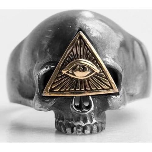 Mens Fashion Skull Eye Rings for Mens Skull High Quality Personality Punk Ring Jewelry