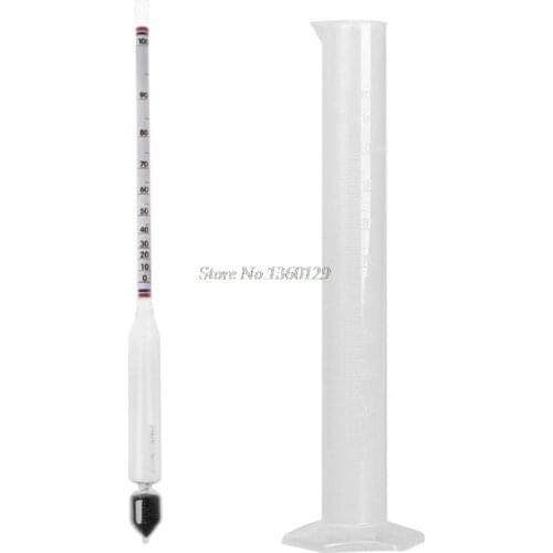 Hydrometer Tester Vintage measuring bottle Set Tools Alcoholmeter Alcohol Meter Wine Concentration Meter 0-50/0-100 hydrometer