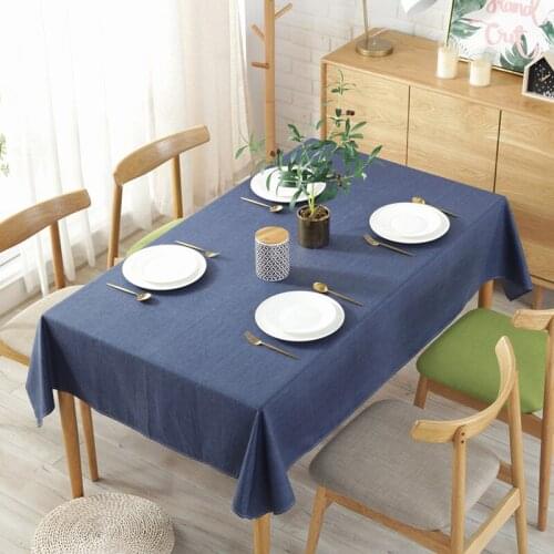 Solid Color Tablecloth Rectangular Multicolor Tea Table Cover Picnic Cloth Background Cloth Table Decor Waterproof Oilproof