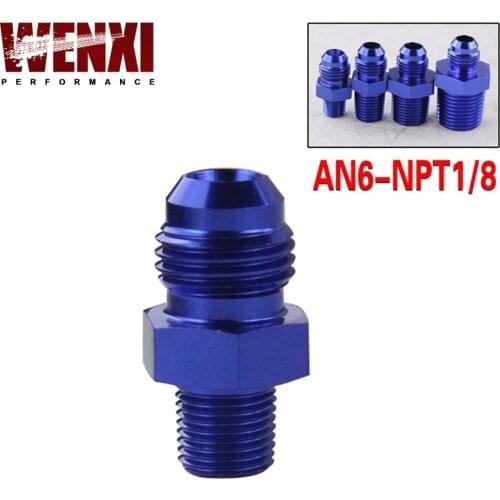 AN6 to 1/8 NPT Straight Adapter Flare Fitting Auto Hose Fitting Male WX-SL816-06-02-011