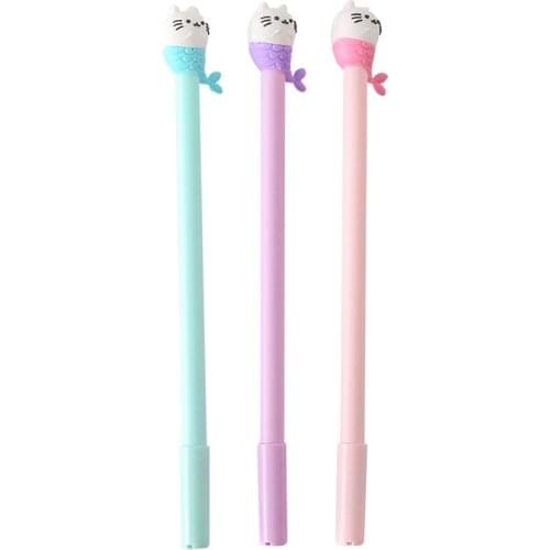 36 pcs/lot Creative Mermaid Gel Pen Cute 0.5 mm Signature Pens School Office writing Supplies Promotional Gift