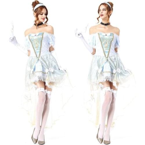 Adult Sexy Princess Halloween Costume Cinderella Cosplay Fancy Costume Dress Fantasia Halloween Girls Party Dress Adult Costume