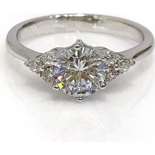 Diamond Montür Special Design Silver Engagement Ring