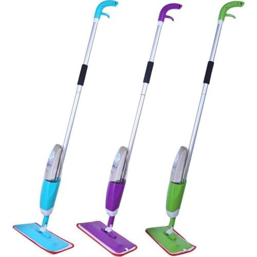 Magic Spray Mop with Reusable Microfiber Pads 360 Degree Handle Home Windows Kitchen Wooden Floor Mop Sweeper Broom Clean Tools