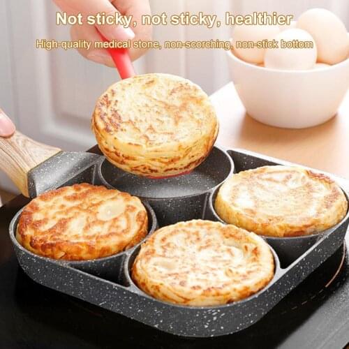 4 Hole Fried Egg Burger Pan Fried Egg Pan Non-stick Ham Pancake Maker For Gas Stove And Induction Cooker 02 & 04 Kitchen Tools