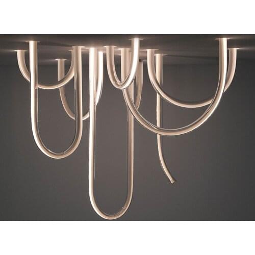 Modern And Contracted Stylist U - Shaped Living Room Chandelier Personality Creative Art Minimalist Bedroom Ceiling Light