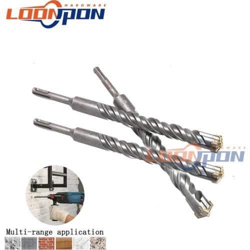 Twist Spiral SDS Plus Drill Bit Round Shank Electric Hammer Drill Bit for Concrete Wall Drilling 260mm 22mm