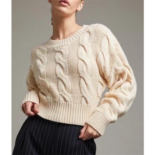 Knit sweater Winter clothes women clothing long sleeve sweater pullover korean fashion vintage twist sweater Japanese streetwear