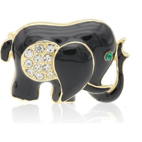 Casual Women Elephant Brooches Brooch Clip For Scarf Enamel Animals Hijab Pins Personality Jewelry Parure Bijoux Lucky Corsage