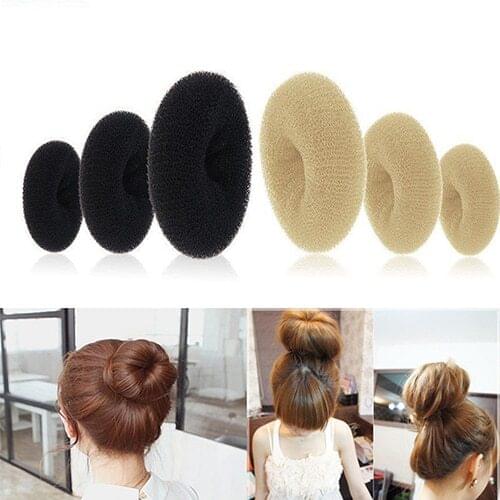 Women Magic Blonde Donut Hair Ring Bun Former Shaper Hair Styler Maker Tool Hair Accessories