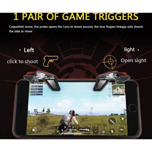 1 Pair Practical Multi-functional Durable Mobile Phone Game Fire Button Classic L1 R1 Aim Key Shooter Trigger Controller