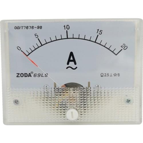 1PC 69L9-A 3A 5A 10A 20A 30A 50A AC Direct Analog Meter Panel AMP Current Ammeter Gauge Pointer Ammeter 80*65MM Amperimetro AC