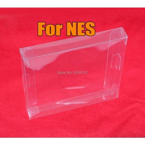 1pcs High Quality Clear transparent plastic PET game card protector case for NES cartridge game boxes