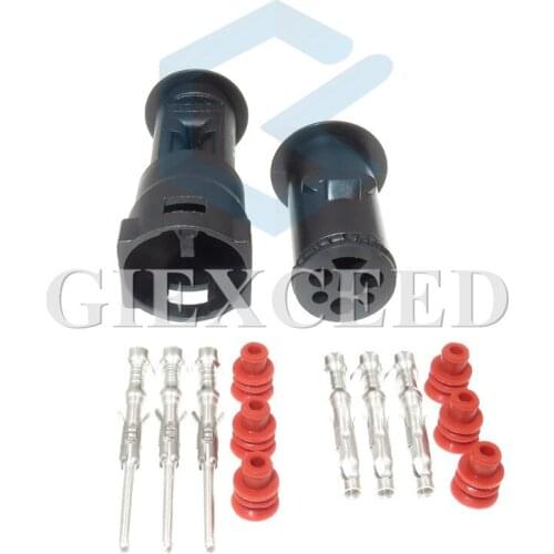 2 Sets 3 Pin Female Male Waterproof Auto Plug 1.5mm Automotive Sealed Connector For Car Motors