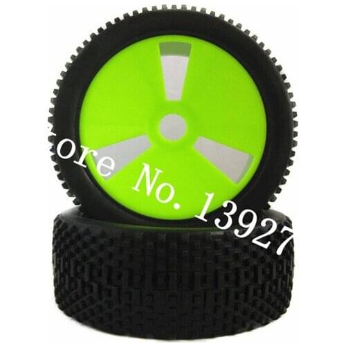 2pcs RC 1/8 Buggy Remote Control Car Rubber Tyre Tires & Wheel Rim Completet 112mm*43mm Hexagon Adapter 17mm Tires For Cars