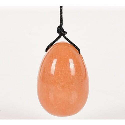 30X20mm Natural Red Aventurine Jade Yoni Egg Crystal Sphere for Kegel Exercise Pelvic Floor Muscle Vagina Tightening Ben Wa Ball