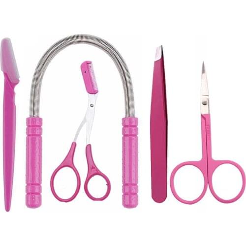 4PCS/1Set Eyebrow Kit Portable Eyebrow Trimmer Eyebrow Tool with Face Hair Remover Makeup Beauty Eyebrows Cosmetic Tool