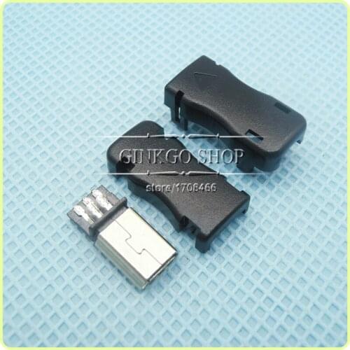 50sets/lot DIY USB 5P 5Pin Plug OTG Mini B USB 5Pin 3 in 1 communly use for mini usb jack free shipping