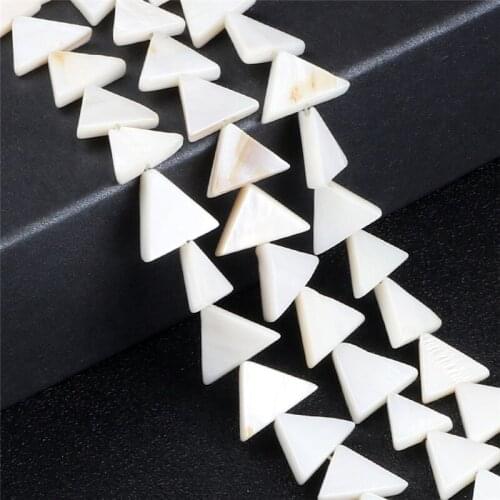 DIY Handmade Jewelry Natural Freshwater Mother Of Pearl 15×15mm Loose Triangle Beads For Making Men/Women Bracelets Necklace
