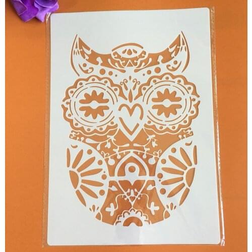 Mandala owl A4 Decorative Stencils 29*21cm DIY Wall Painting Scrapbook Coloring Embossing Albumfor painting and decor