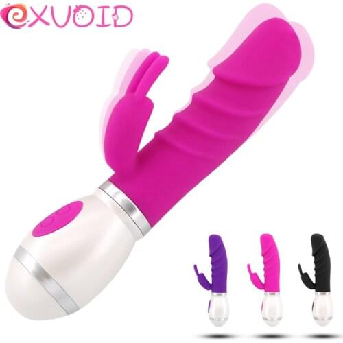 EXVOID Rabbit Vibrators AV Stick Sex Shop Sex Toys for Women Dildo 12 Mode G-spot Vibrators for Woman Vagina Clitoris Massager