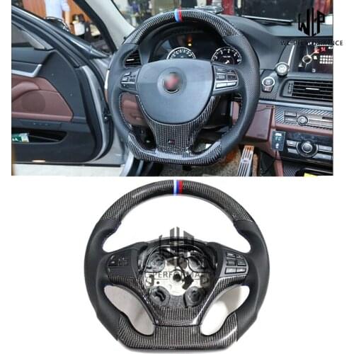 F30 High Quality Carbon Fiber Steering Wheel Cover Car Styling For BMW 3 Series F30 320d 328i 330i 2012-UP