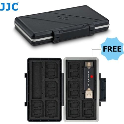 JJC 24 Slots Camera Memory Card Case for 8 SD SDXC SDHC + 16 Micro SD SDXC SDHC Memory Card Box Holder Storage Organizer