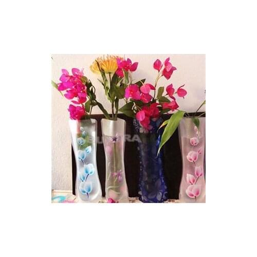 Hot Sale 1Pcs PVC Durable Foldable Flower Vase For Wedding Party Decoration