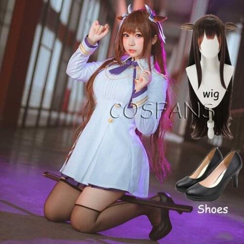 Game Azur Lane Kashino Cosplay Costume Fashion White Combat Uniform Female Party Role Play Clothing S-XL In Stock Wigs and shoes